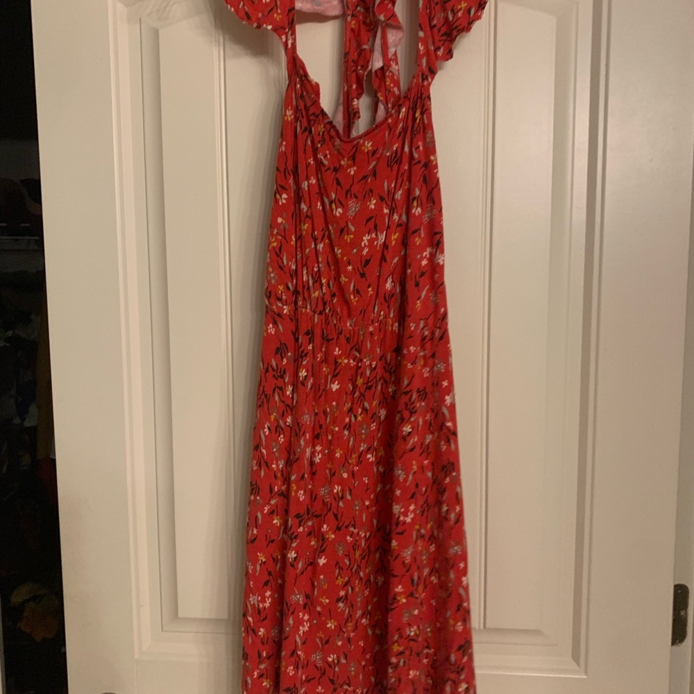 Red Floral Maxi Dress